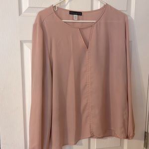 Long sleeve blush blouse